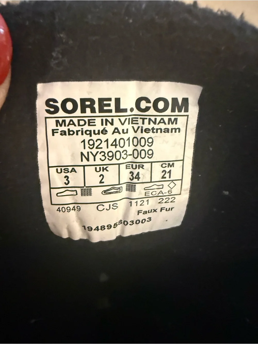 Sorel Kids Winter Snow Boots Size 3 White Black Mint Waterproof Faux Fur